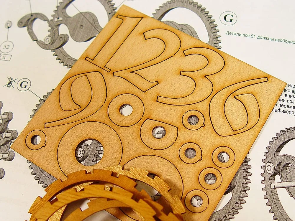 Механические деревянные часы, набор для сборки Механические деревянные часы, набор для сборки