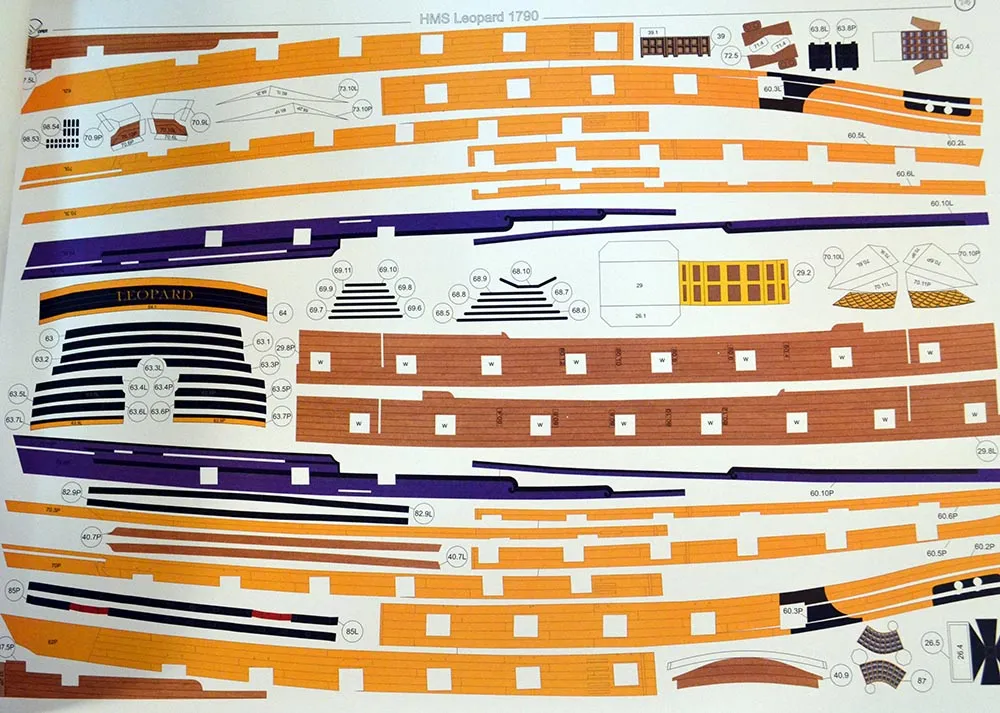 Модель из бумаги линейный корабль "Leopard" Модель из бумаги линейный корабль "Leopard"