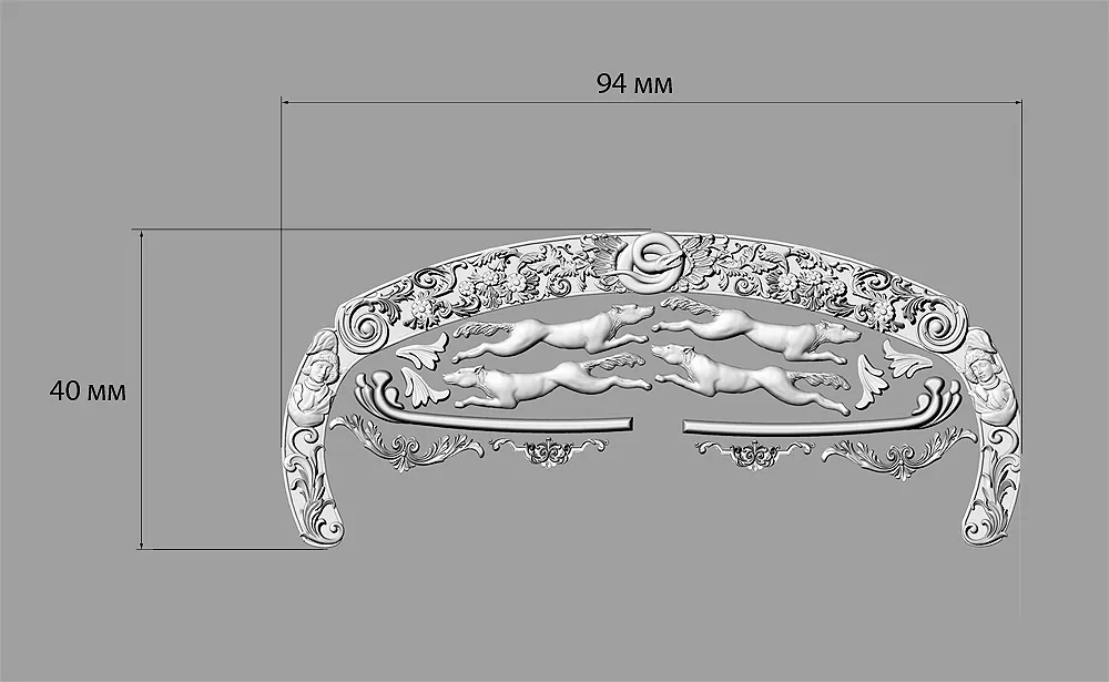 Деревянный кормовой декор, 94 мм Деревянный кормовой декор, 94 мм