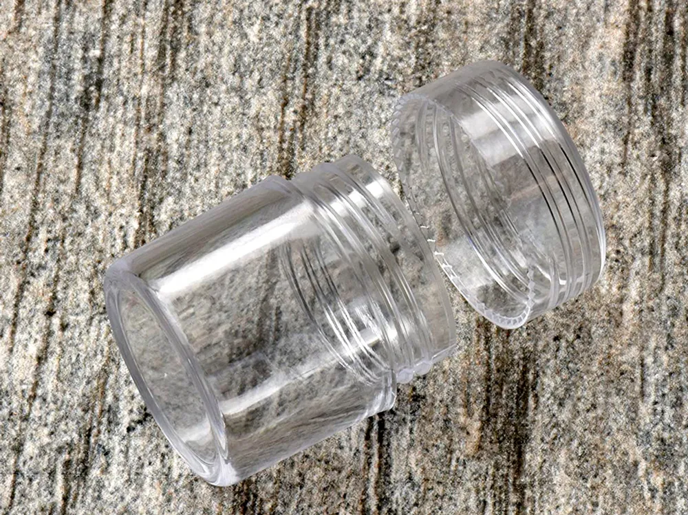 Круглые высокие прозрачные контейнеры, диаметр 25 мм, 10 штук, стыкуемые