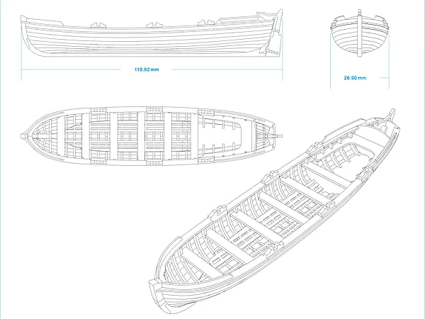 Пинас, дерево, 120 мм Пинас, дерево, 120 мм