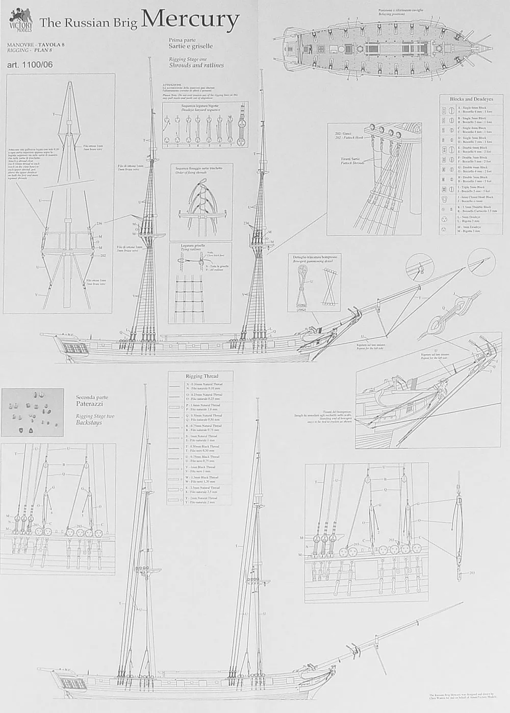 Чертеж брига МЕРКУРИЙ Чертеж брига МЕРКУРИЙ