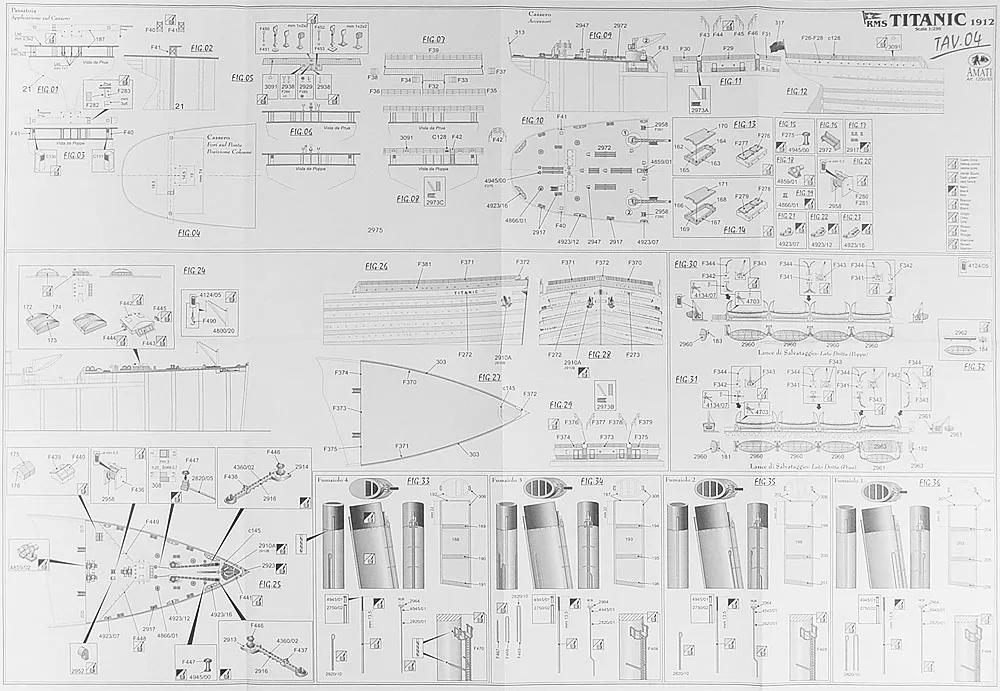 Чертеж корабля Titanic (Титаник)