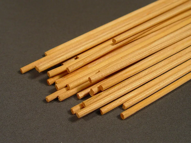 Круглая заготовка 4 мм, европейский кедр, 45 см, 3 шт