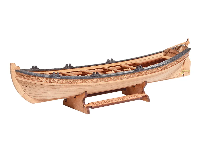 Шлюпка 6 весельная 1763 г + фигурка Шлюпка 6 весельная 1763 г + фигурка