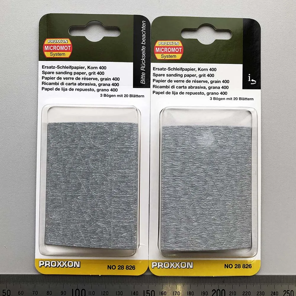 Шлифовальная бумага K400 для линейной шлифмашинки Proxxon PS13, 3 листа 28826