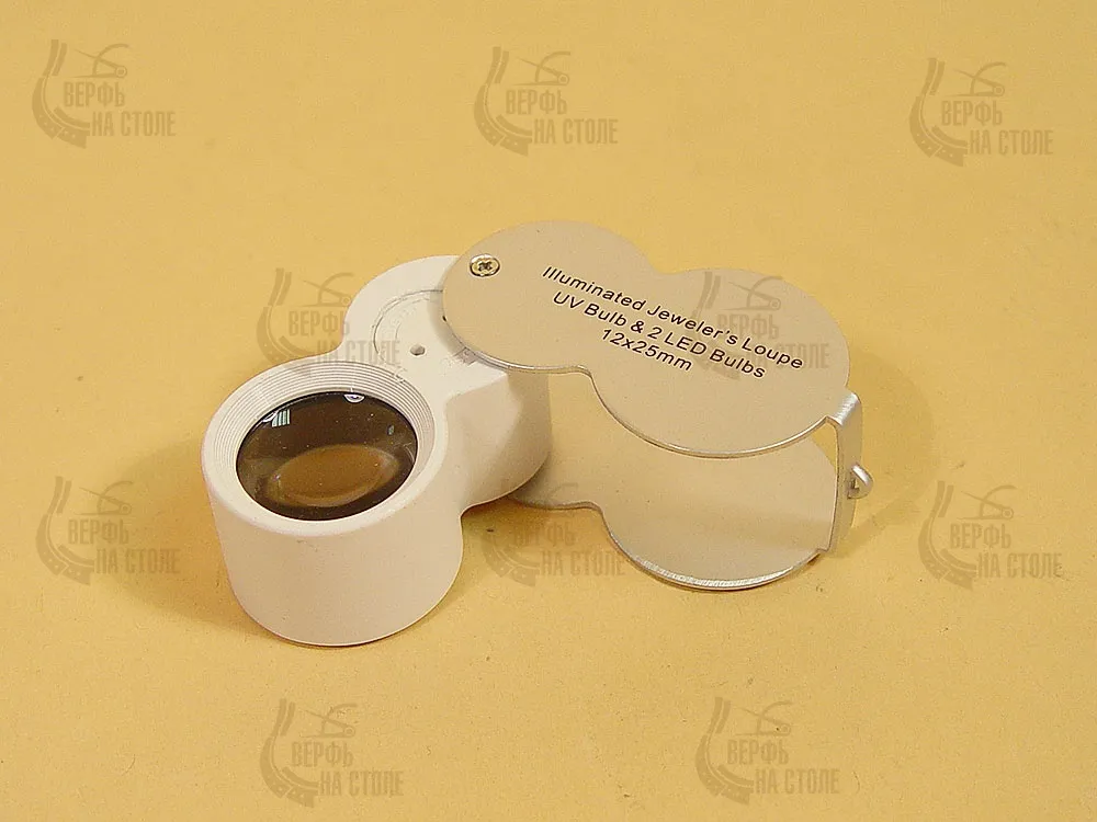 12х ювелирная лупа с УФ-подсветкой 12х ювелирная лупа с УФ-подсветкой