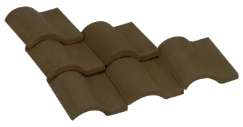 Черепица черная, масштаб 1:10, 25 шт