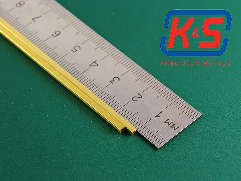 Квадратная латунная трубка 2х0,45 мм, 2 шт