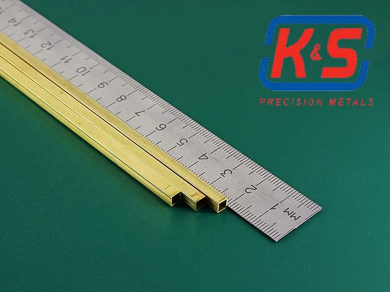 Квадратная латунная трубка 4х0,36 мм, 1 шт
