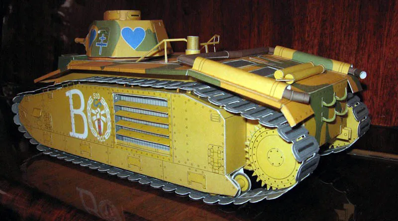 Модель из бумаги тяжелый танк B-1