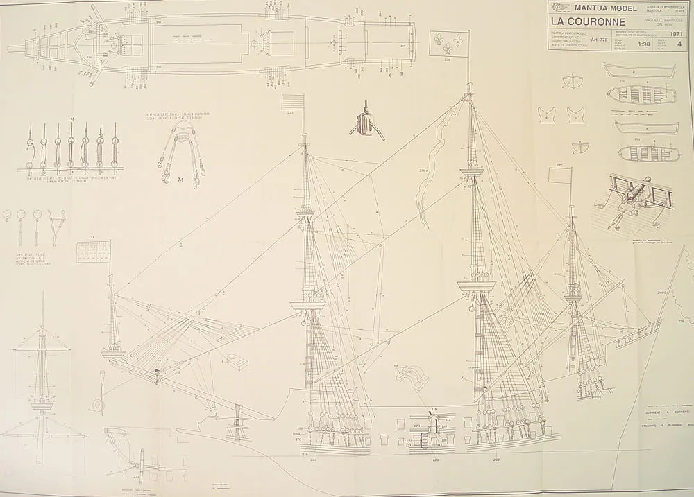 Чертеж корабля La Couronne Чертеж корабля La Couronne