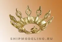 Декоративный элемент, латунь, 11 мм, 2 шт