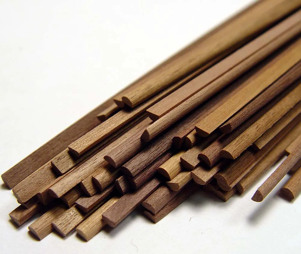 Полукруглая заготовка диаметром 2 мм, орех, 2 шт.