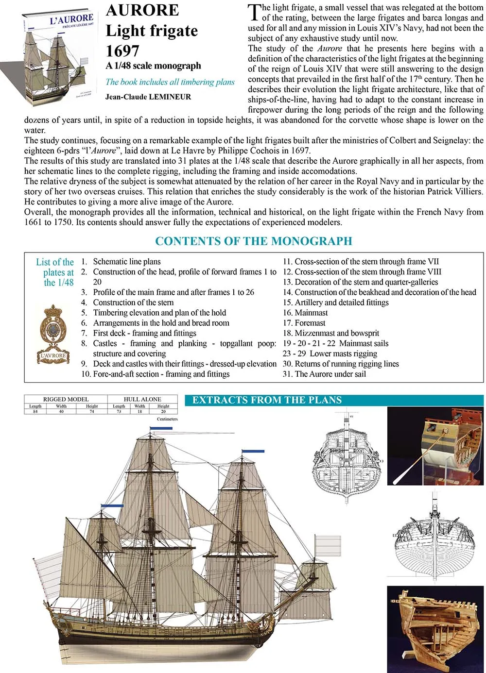 L'Aurore fregate legere 1697 + чертежи L'Aurore fregate legere 1697 + чертежи