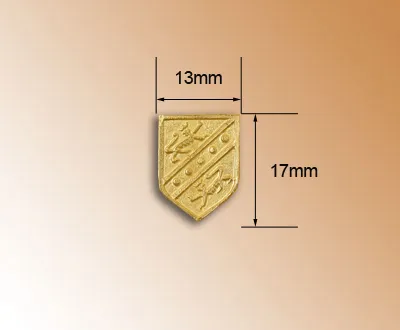 Декоративный элемент, щит, 17х13 мм, металл