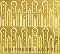 Петля для пушечного порта, латунь, 16 мм, 42 шт