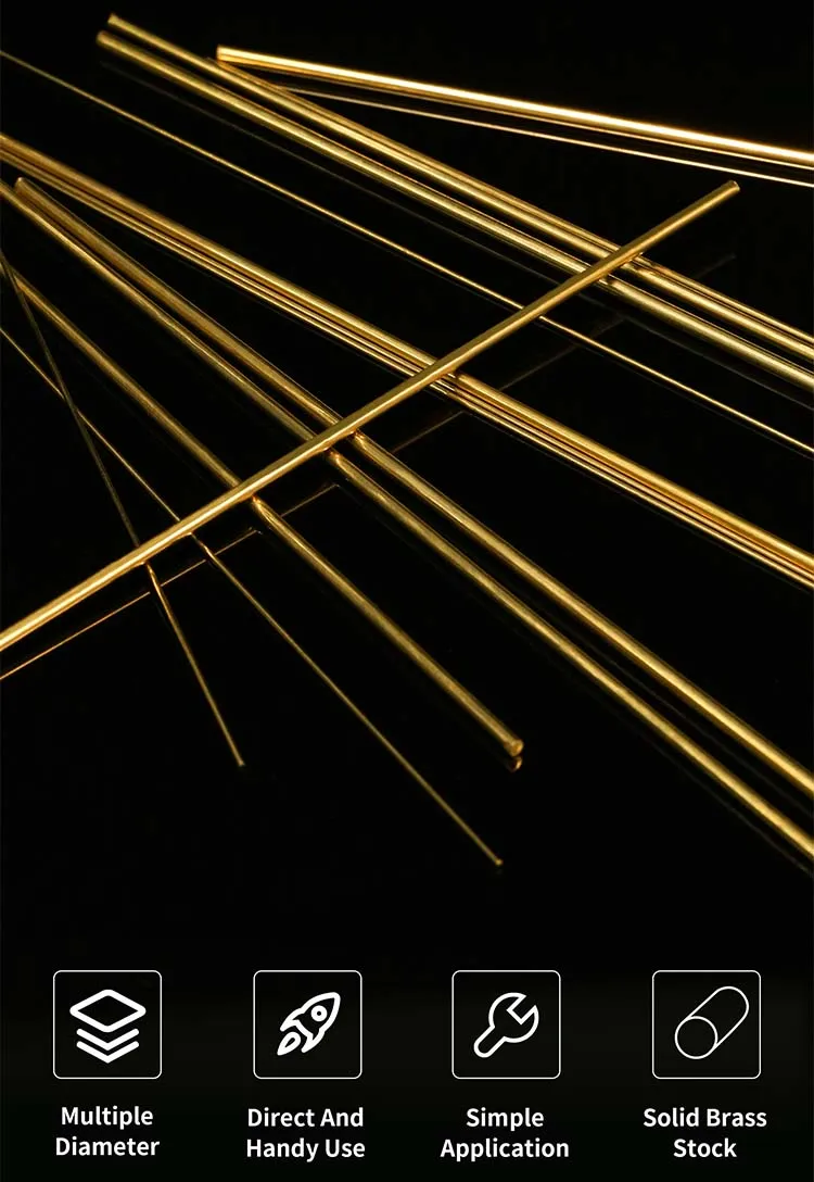 Пруток латунный 2,5 мм, 5 шт Пруток латунный 2,5 мм, 5 шт