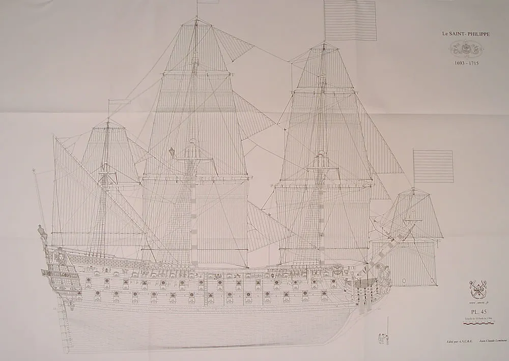 Saint Philippe (масштаб 1:72), 1693 + чертежи Saint Philippe (масштаб 1:72), 1693 + чертежи