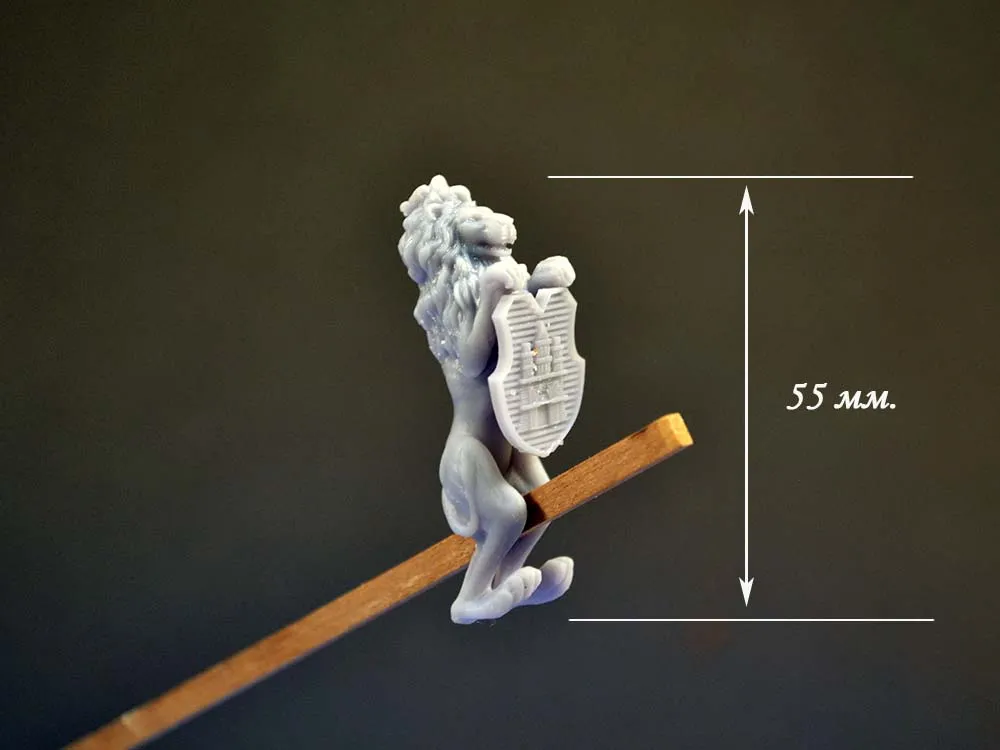 Носовая фигура Гамбургский лев, пластик, 55 мм