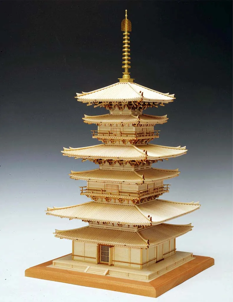 3-х ярусная пагода Yakushiji (восточная) + (Стартовый набор инструментов)