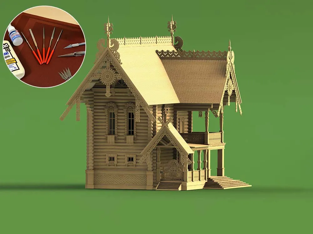 Терем русского подворья, 1873 г, 1900 деталей + (Расширенный набор для сборки) Терем русского подворья, 1873 г, 1900 деталей + (Расширенный набор для сборки)