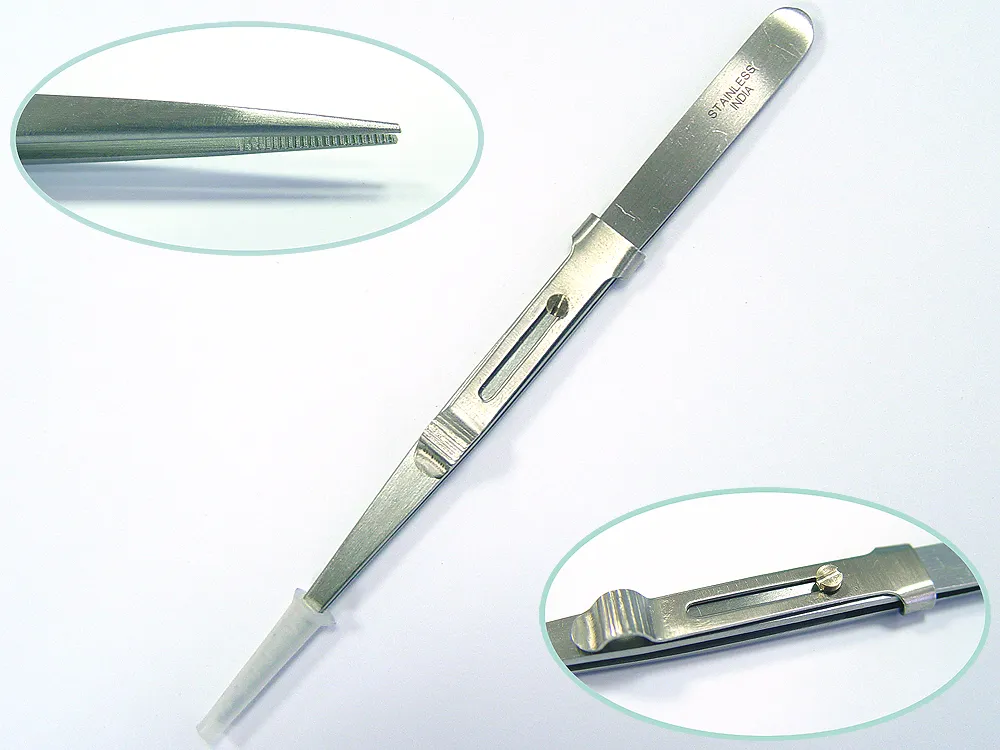 Набор из 5 ювелирных 16 см пинцетов и ухвата