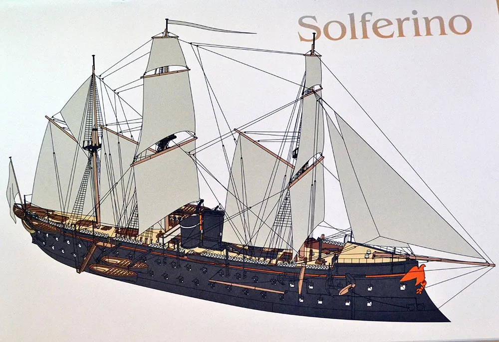 Модель из бумаги броненосец "Solferino"