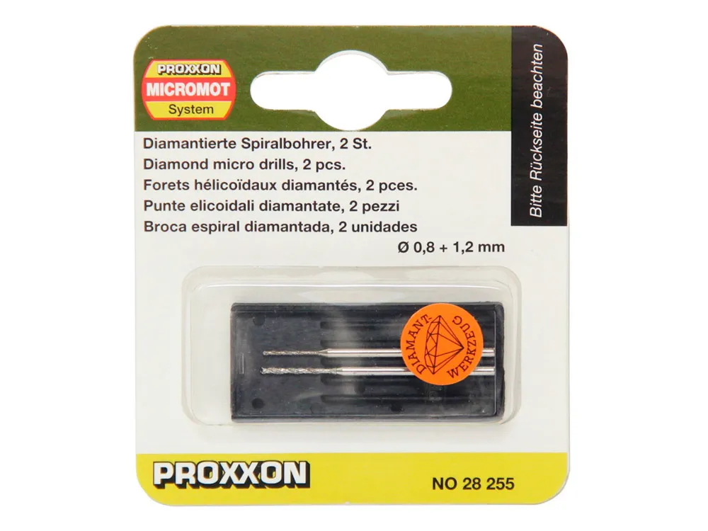 Сверла Proxxon 0,8 и 1,2 мм с алмазным напылением