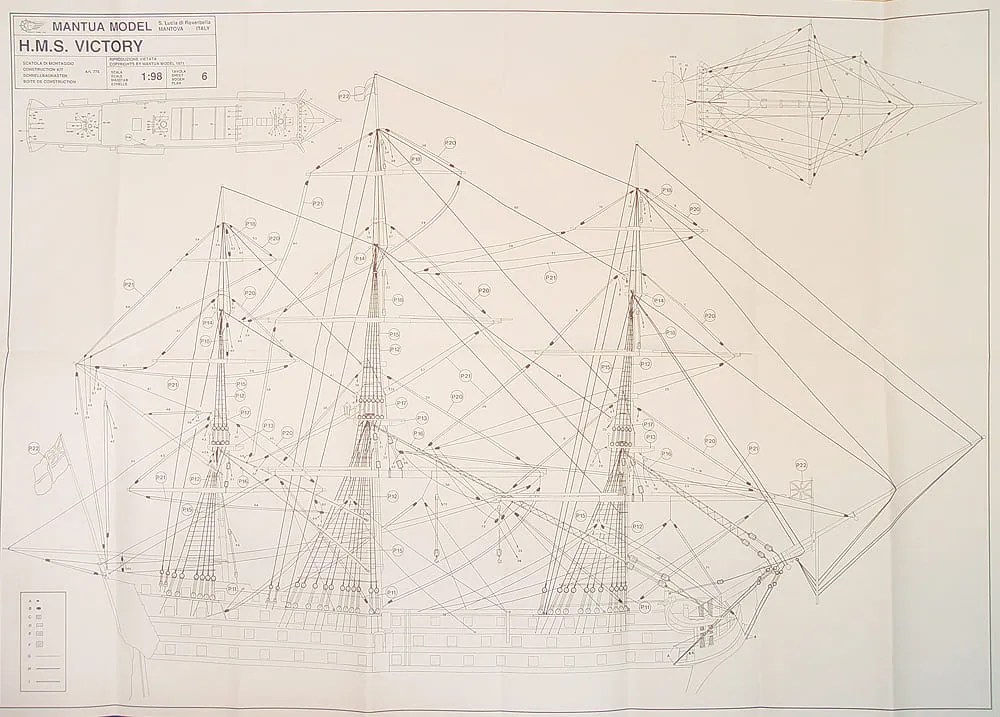 Чертеж корабля HMS Victory (1:98) Чертеж корабля HMS Victory (1:98)
