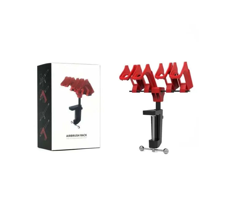 Поворотная стойка на струбцине для 4 аэрографов