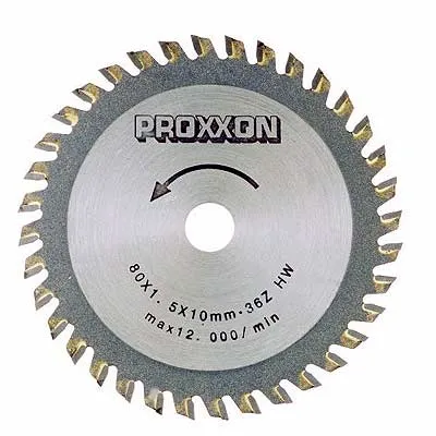 Диск 80 мм с твердосплавными напайками для циркулярной пилы Proxxon FET 28732 Диск 80 мм с твердосплавными напайками для циркулярной пилы Proxxon FET 28732