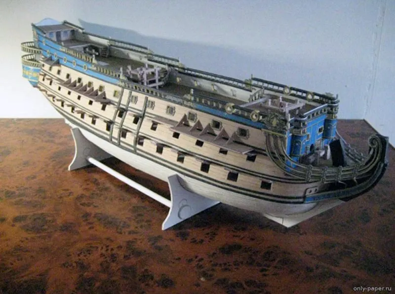 Модель из картона "San Felipe" испанский линейный корабль Модель из картона "San Felipe" испанский линейный корабль