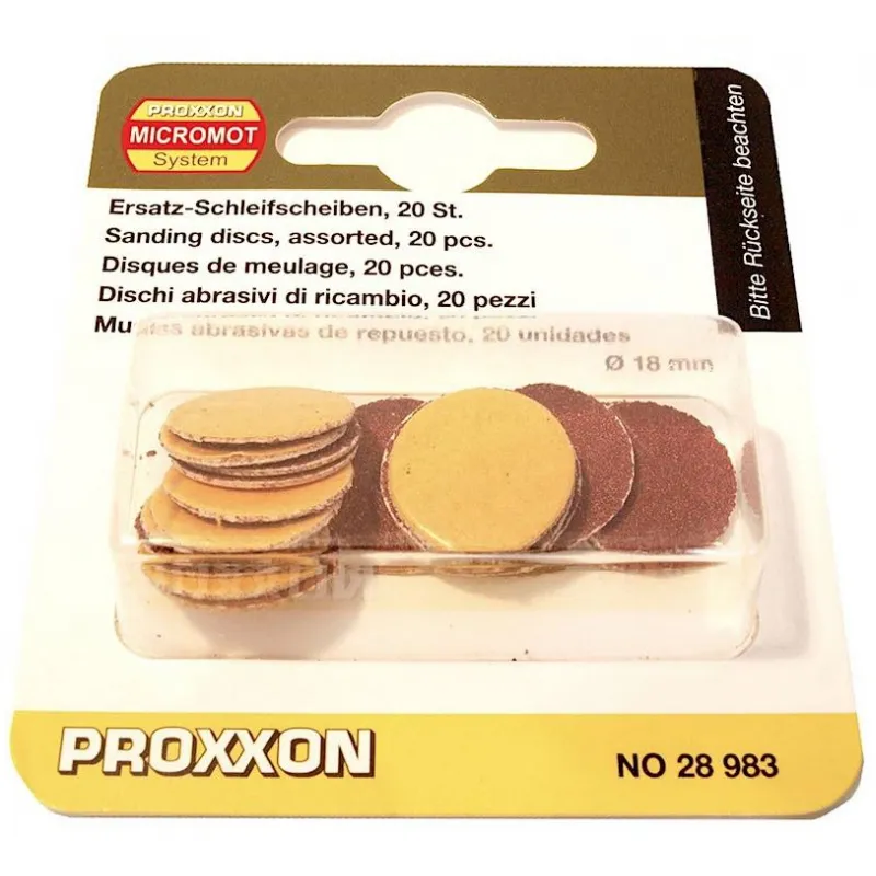 Шлифовальные диски Proxxon 18 мм, 20 шт Шлифовальные диски Proxxon 18 мм, 20 шт