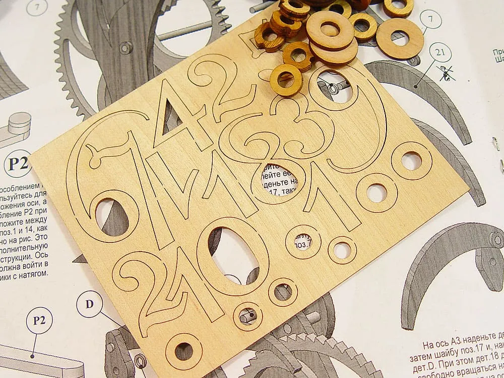 Настольные/каминные деревянные часы, сборная модель Настольные/каминные деревянные часы, сборная модель