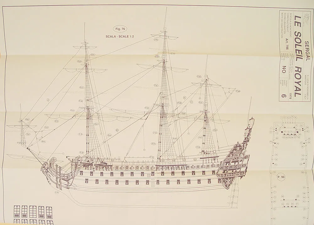 Чертеж корабля Le Soleil Royal Чертеж корабля Le Soleil Royal