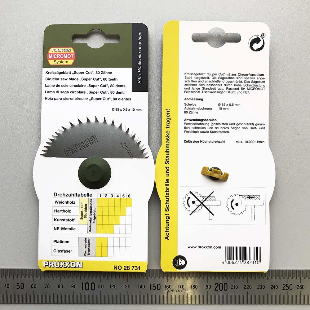 Диск Super Cut 85 мм для циркулярной пилы Proxxon FET 28731 Диск Super Cut 85 мм для циркулярной пилы Proxxon FET 28731