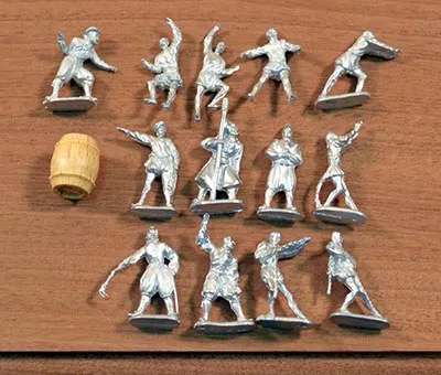 Набор из 13 моряков и солдат масштаб 1/75