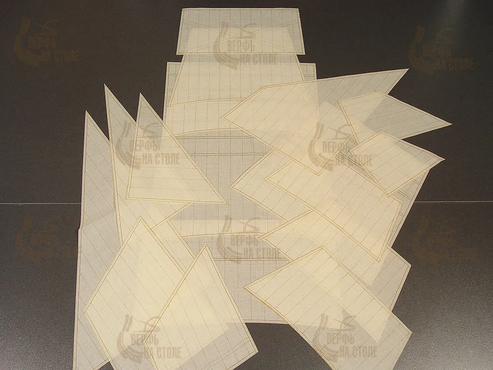 Улучшенные паруса для модели корабля HMS Endeavour Улучшенные паруса для модели корабля HMS Endeavour