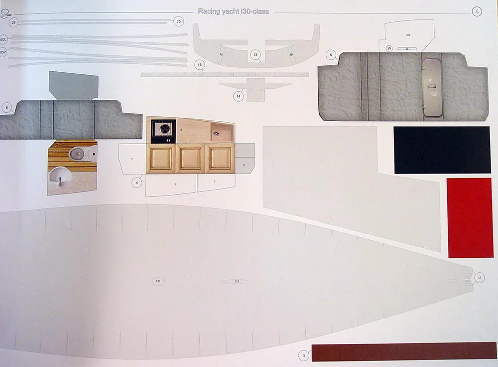 Модель из бумаги яхта "L30 class"