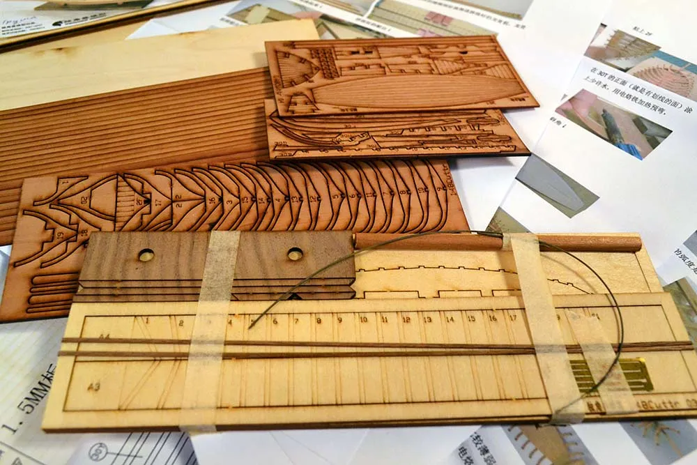 модель корабля для сборки Катер 25 футов, Bonhomme Richard, версия груша