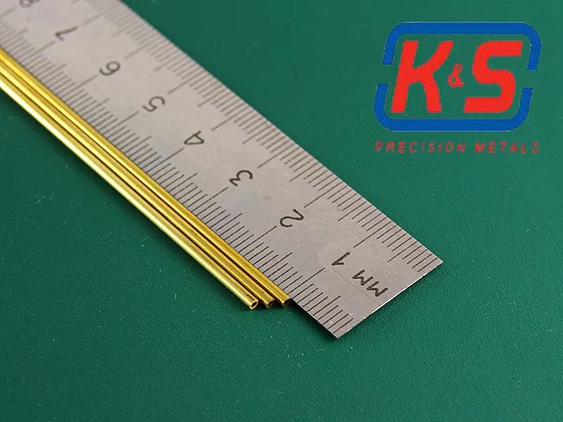 Латунная трубка 1,6х0,36 мм, 3 шт Латунная трубка 1,6х0,36 мм, 3 шт