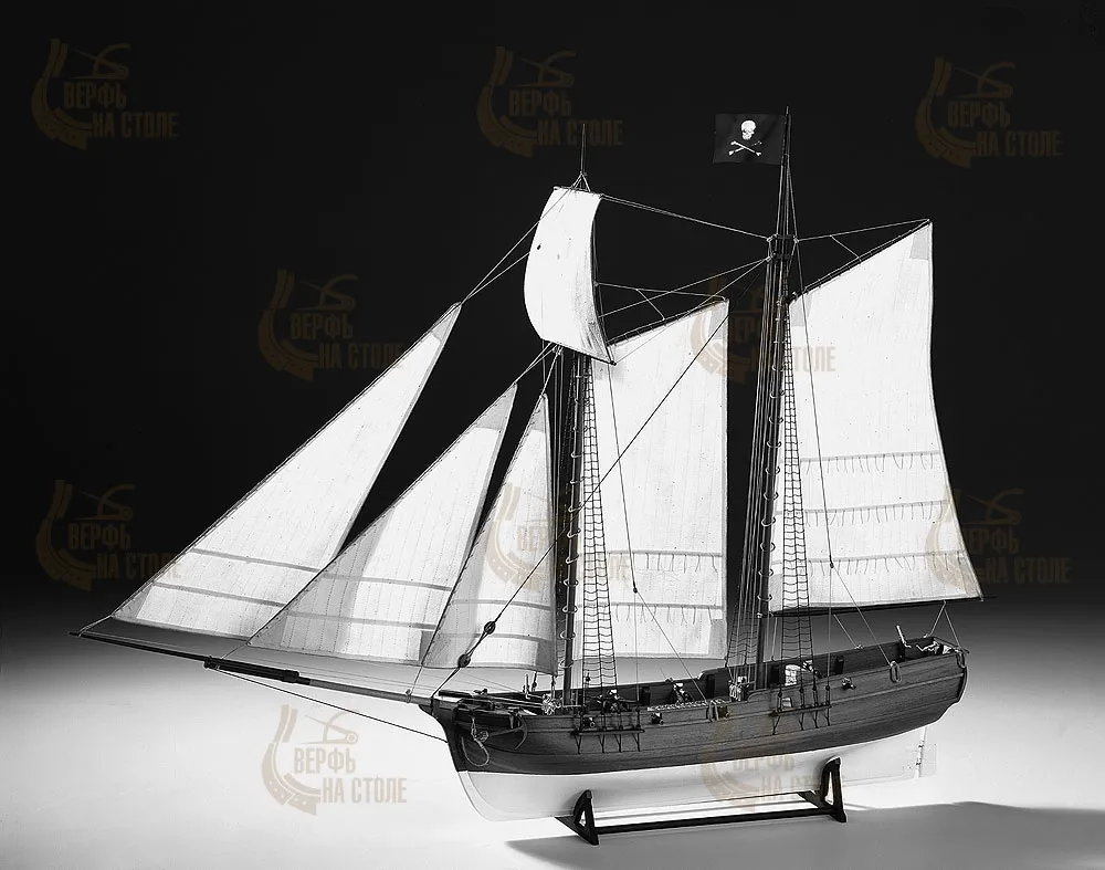 Чертеж пиратской шхуны Чертеж пиратской шхуны