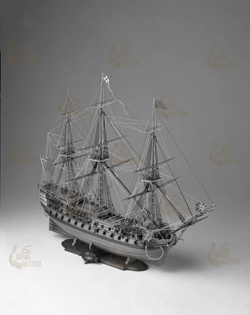 Чертеж корабля HMS Bellona, масштаб 1:100