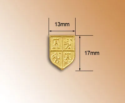 Декоративный элемент, щит, 17х13 мм, металл