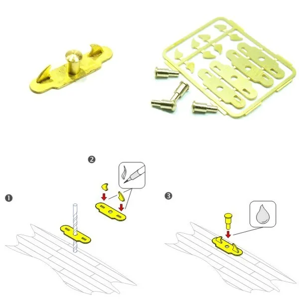 Киповая планка с битенгом, 11,5х3 мм, латунь, 4 шт Киповая планка с битенгом, 11,5х3 мм, латунь, 4 шт