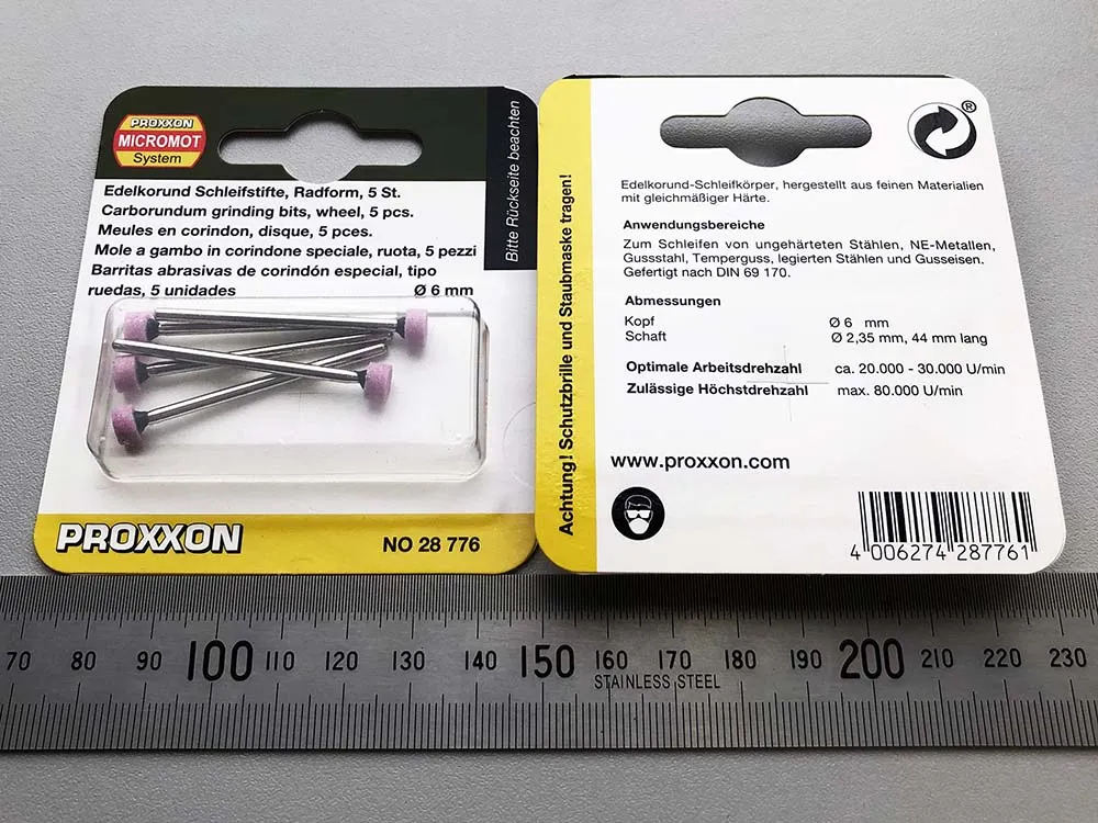 Шлифовальные насадки Proxxon, диск 6 мм, 5 шт