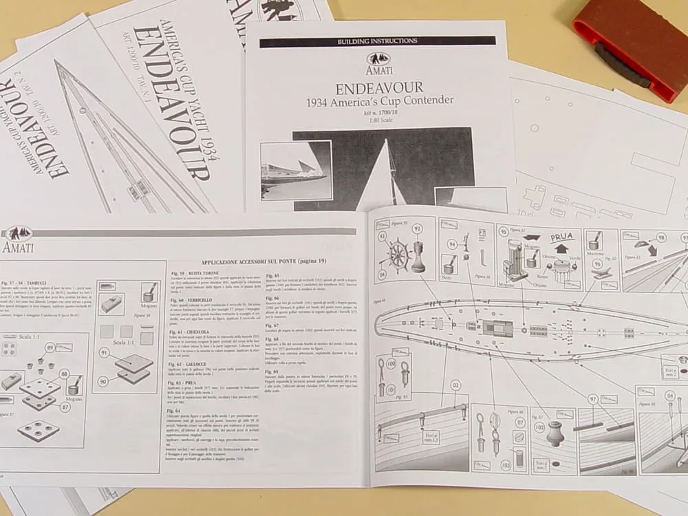 модель яхты Endeavour (плюс инструменты) модель яхты Endeavour (плюс инструменты)