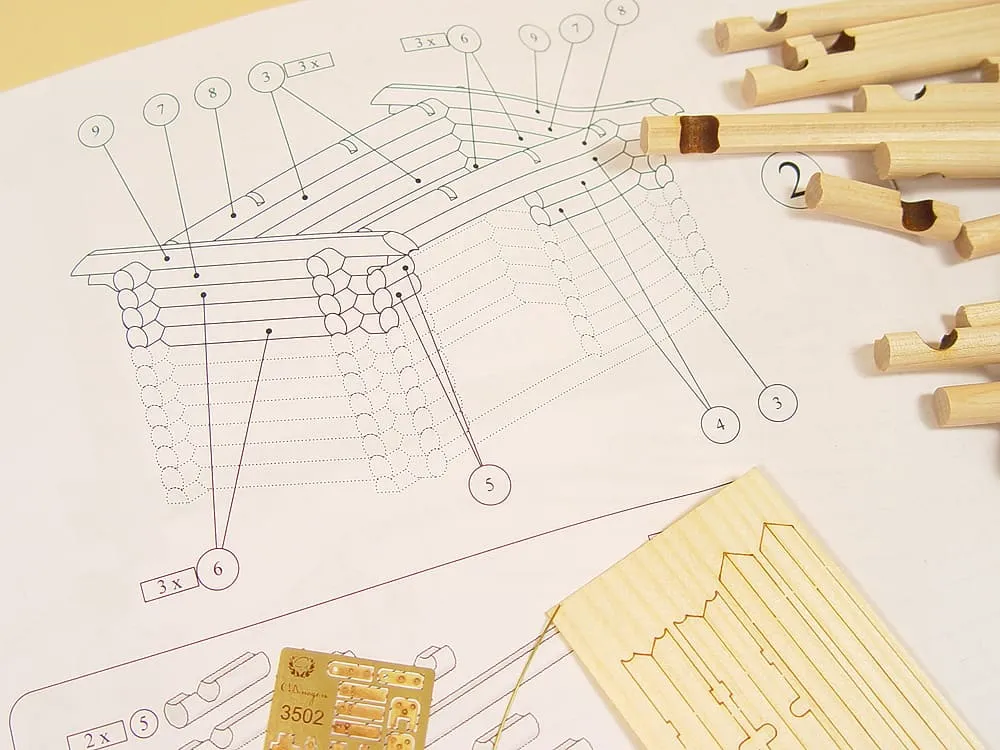 Сарай бревенчатый, 296 деталей