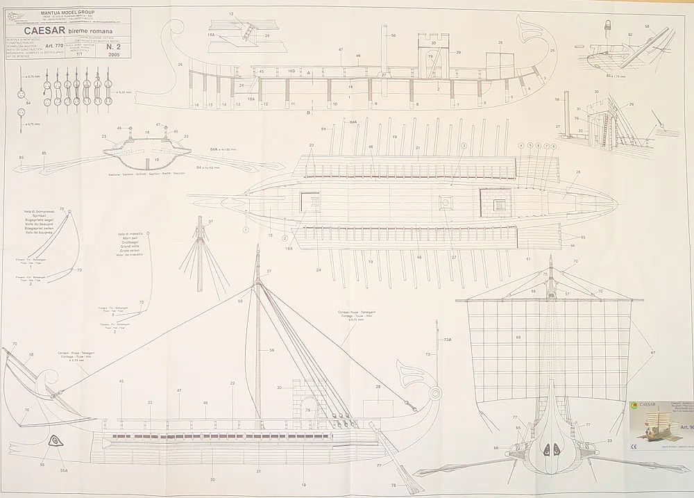 Чертеж биремы Caesar Чертеж биремы Caesar